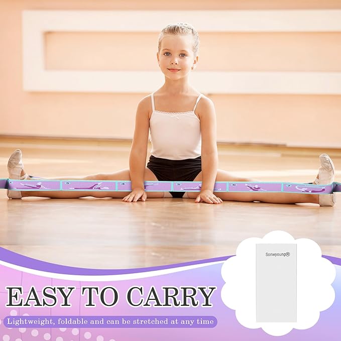 Stretch Strap for Kids Elastic Gymnastics Stretching Ballet Dance Band with 8 Loops Adjustable Exercise Training Resistance Strap for Children Stuff Pilates Latin Yoga Equipment - Bloomnest