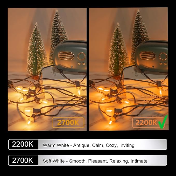 LED Night Light Bulb – C7 E12 LED Bulbs – Candelabra Light Bulbs, 0.6 Watt Equivalent 7W Incandescent Bulb, Warm White 2200K, Window Candles & Chandeliers Replacement Bulb, Plastic 50 Pack - Bloomnest