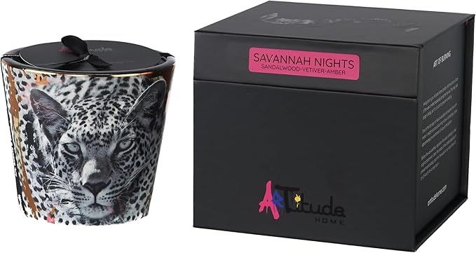 Scented Candle | Eco-Friendly Soy Blend Wax | Luxury Candles | Perfect for Gifting | Perfect for Home Décor | 14oz | 10cm Tall | Approx Burn Time - 80 Hours (Savannah Nights, 10cm) - Bloomnest