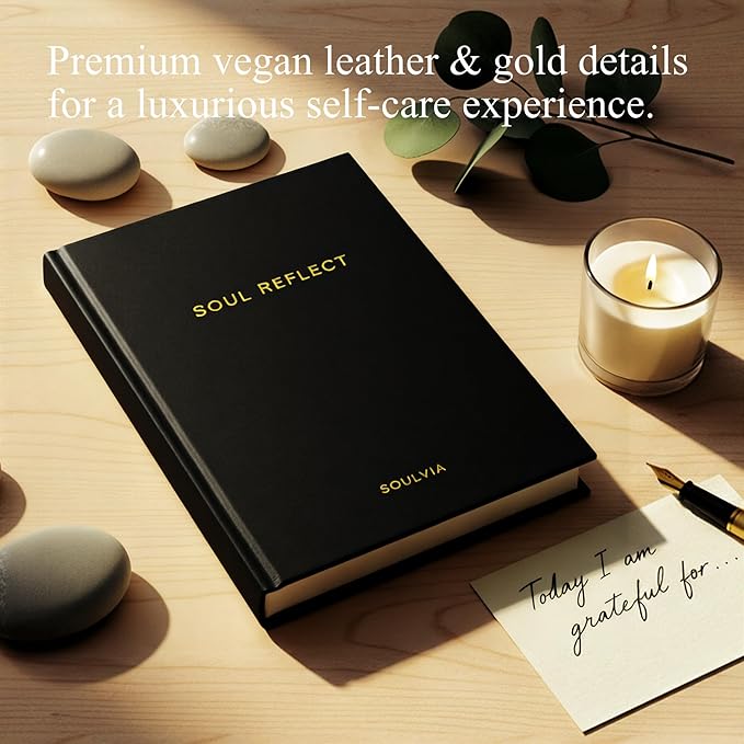 Guided Journal for Self-Discovery - 180 Undated Prompts for Gratitude, Healing, Personal Growth & Mindfulness - Wellness Journal for Emotional Clarity, Self Care & Mental Health Gift for Women & Men SOULVIA
