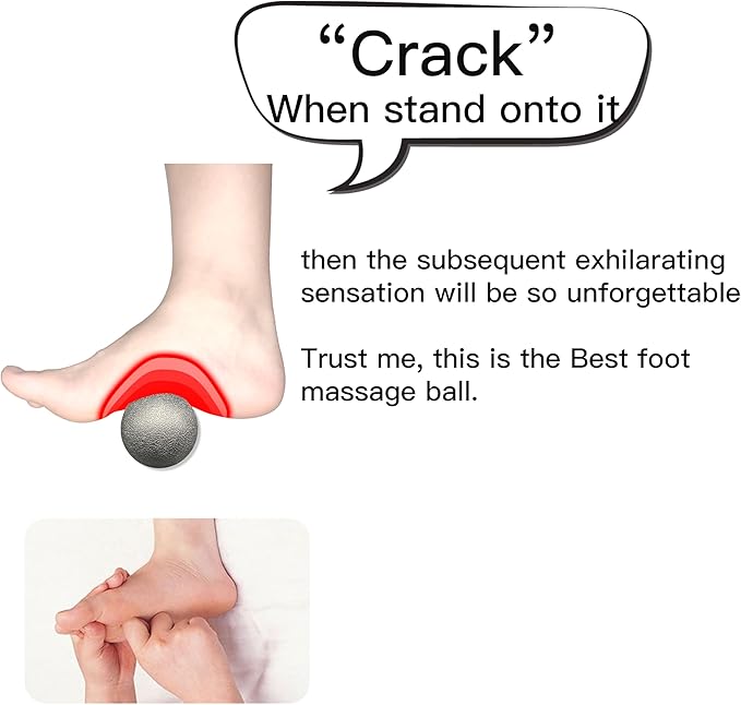 Plantar Fasciitis Relief Massage Ball – Lacrosse Ball, Foot Massage Roller & Myofascial Release Ball for Foot Pain, Trigger Point Therapy, Hard Ball for Deep Tissue & Fascia Massage - Bloomnest