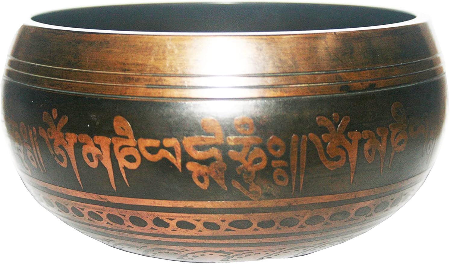 3392 SB Tibetan Auspicious Symbol Singing Bowl Set ~ Mallet Cushion Meditation Chakra Healing Prayer Yoga Mindfulness (SB-3392-E) - Bloomnest