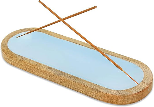 Raajsee Hand Painted Incense Holder,Wooden Incense Burner,Ash Catcher, Incense Tray 11x4x1.5 Inches, Best for Home Fragrance-Aesthetic Room Décor - Bloomnest