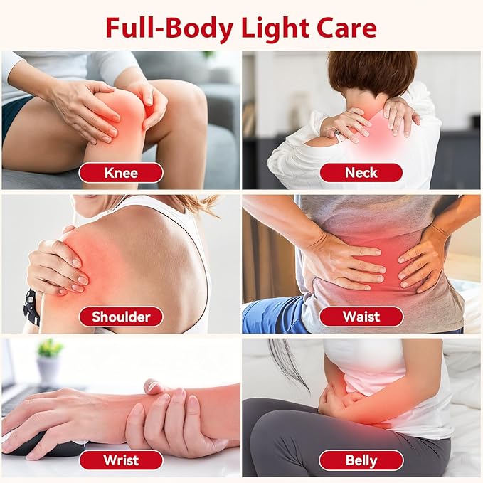 Red Light Therapy for Face Body, 2-in-1 Red Light Panel Device with Belt, 660nm & 850nm Near Infrared Light Therapy Lamp with Remote Control, 5 Adjustable Brightness & Timer, Gift for Women Men Puroth
