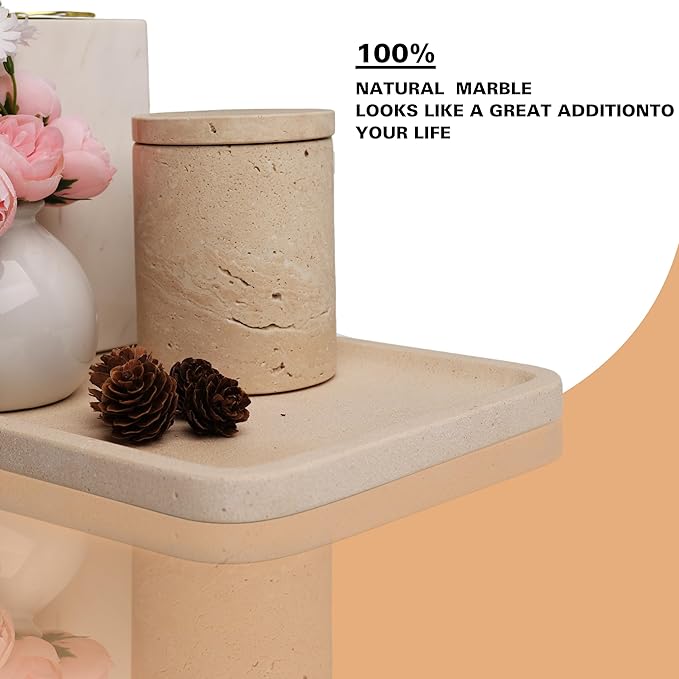 Limetsone Absorbent Vanity Tray for Bathroom Counter-12 X7 Decorative Tray for Perfume, Candles, Stone Jewelry Dish Tray - Bloomnest