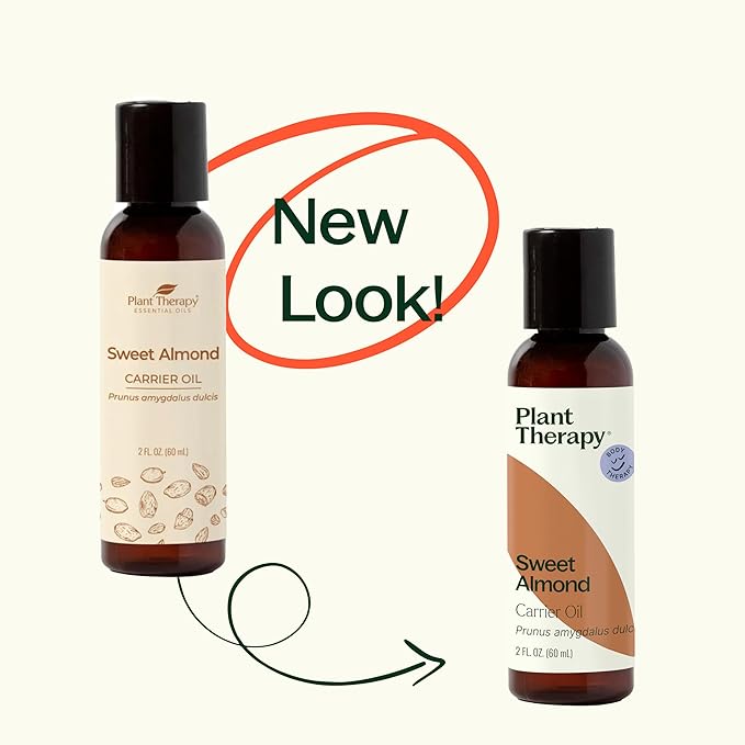 Plant Therapy Sweet Almond Oil - for Skin, Hair, Body, Face & Baby - Natural Moisturizer, Massage & Aromatherapy Carrier Oil 100% Pure, Cold Pressed California Almonds, Made in USA, 4 oz - Bloomnest
