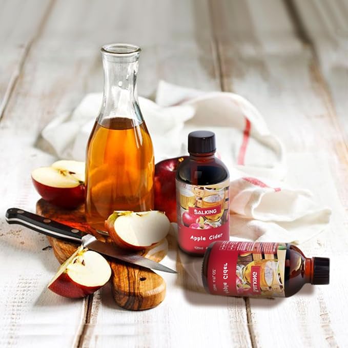 SALKING Apple Cider Fragrance Oil, 120ml (4 Fl Oz) Premium Essential Oils for Diffuser, Candle Scents for Candle Making, Soap Making Supplies, Autumn Scented Diffuser Oil, Halloween Thanksgiving Gift - Bloomnest
