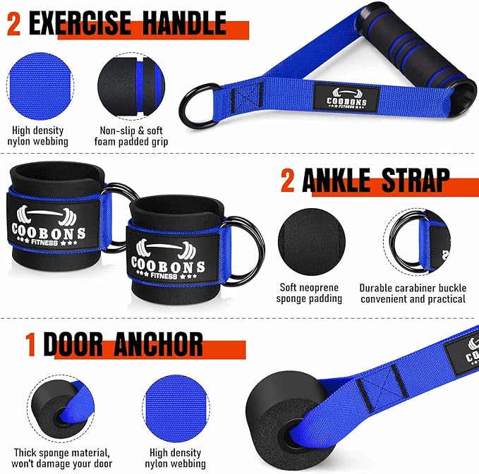 Heavy Resistance Bands for Working Out, 300LBS Exercise Bands with Handles, Workout Bands for Men, Weight Fitness Bands Set for Muscle Training, Strength, Slim, Yoga, Home Gym Equipment - Bloomnest