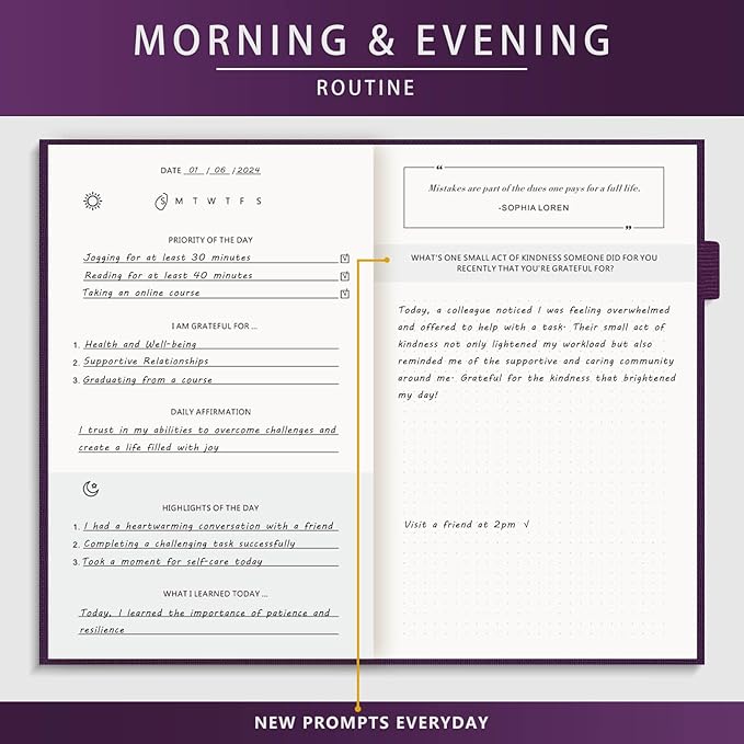 Self-Mastery Journal for Men - Gratitude and Productivity Journal for More Happiness, Positivity, Growth, Mindfulness, Self Care and Reflection - Guided Inspirational Journals for Men & Women Draphy