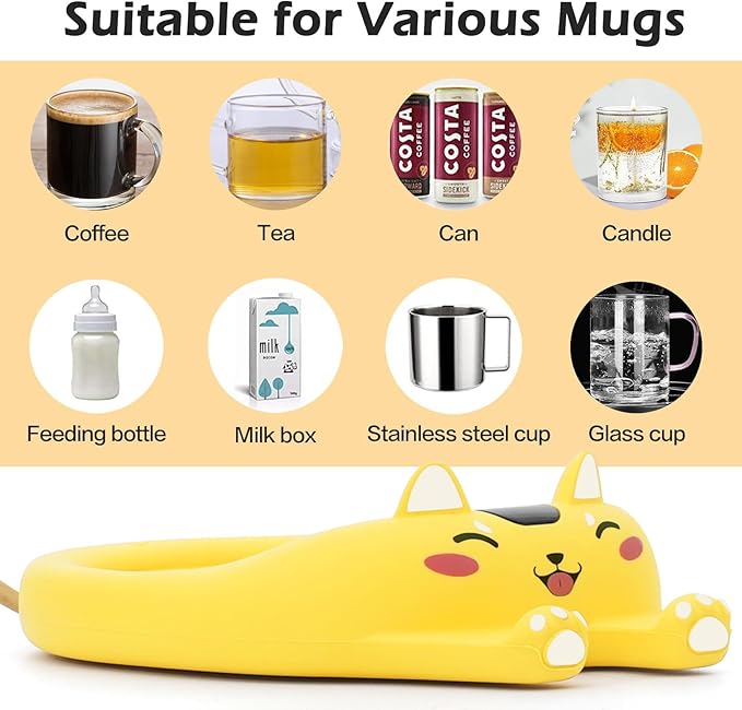 PUSEE Mug Warmer,Coffee Warmer for Desk Candle Warmer Auto Shut Off,Coffee Cup Warmer with 3 Temp Settings,Electric Beverage Warmer Plate for Coffee,Tea,Water Milk and Cocoa(Not Include Cup) - Bloomnest