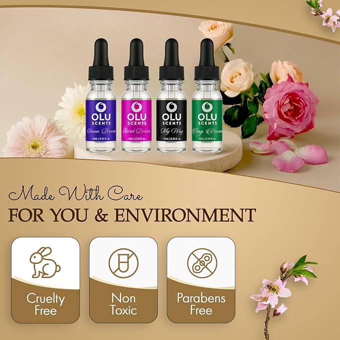 4-pk Hotel Diffuser Oil, Hotel Lobby Collection (15 Ml) Hotel Scents, Waterless Essential Oil Diffuser Refills, Essential Oils for Diffusers for Home, Hotel Fragrance Oil Home Essentials - Bloomnest