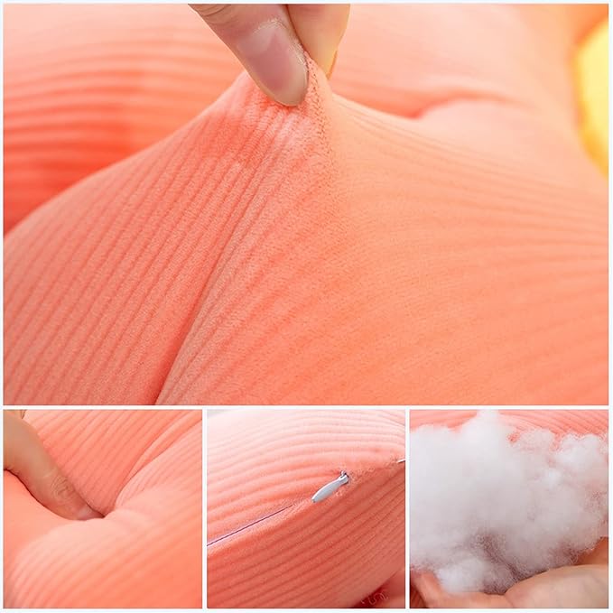 Flower Shaped Throw Pillow - Soft Seating Cushion for Bedroom, Sofa, Bed, Reading - Floor Plush Room Decor (15 inch, Pink) - Bloomnest