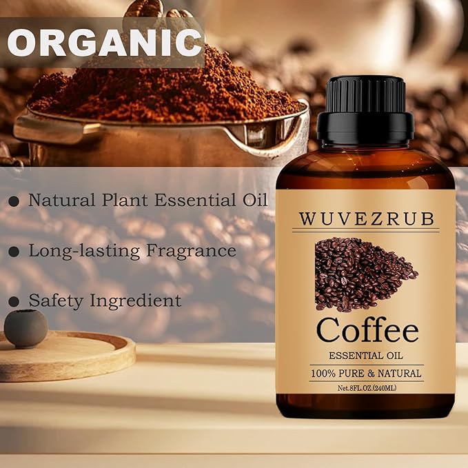 Coffee Essential Oils, 240ML Pure and Natural Essential Oil for Aromatherapy Diffuser - Coffee /8 Fl Oz - Bloomnest