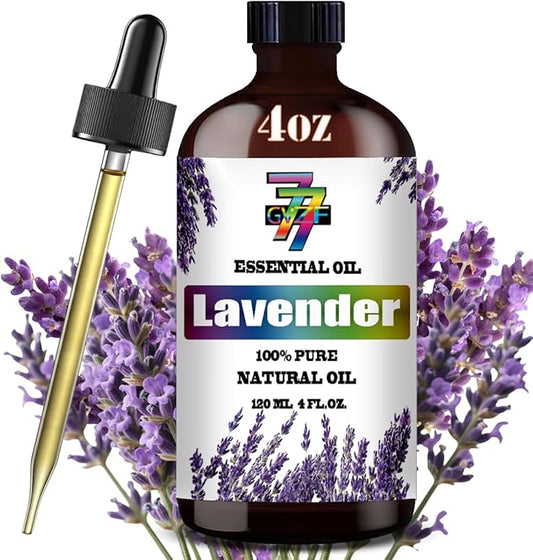 Lavender Essential Oil (4 oz/120 ml) — Lavender Oils for Aromatherapy, diffusers, humidifiers, Home fragrances, DIY Skincare, soap Making, DIY Candle Making, Relaxation, Yoga, and Meditation GV77ZFESSENTIALOILBUYNOW