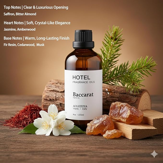 Hotel Collection Diffuser Oil Scent Inspired by The Iconic 5-Star Hotel Baccarat for Waterless Diffuser & Home Scenting Essential Oil for Ultrasonic and Crafting (4 Fl Oz Pack of 1) - Bloomnest