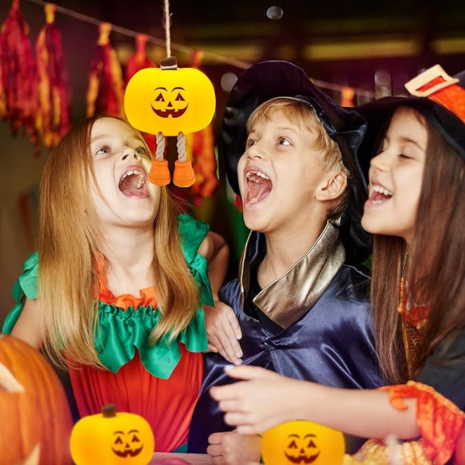 Pumpkin Night Light for Kids Cute Jack O Lantern Halloween Decor Nightlight for Baby Nursery Toddler Squishy Pumpkin Lights Cordless Rechargeable Dimmable Silicone Bedside Lamp Halloween Gifts - Bloomnest