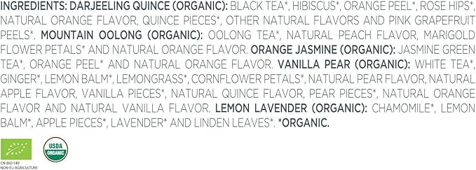Tea Forte Lotus Presentation Box Tea Gift Set Sampler, 20 Assorted Variety Handcrafted Pyramid Infuser Bags, Black, Green, Oolong, White, Herbal Blends - Bloomnest