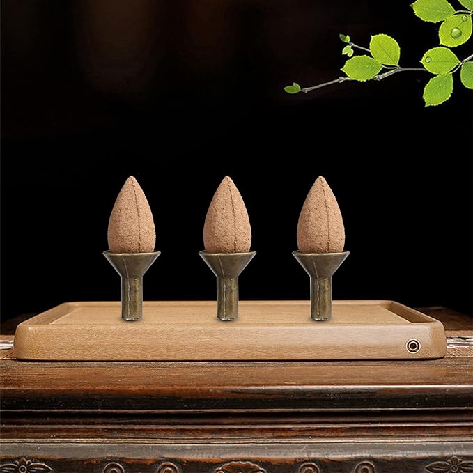 EATAKWARD 50PCS Metal Backflow Incense Sticks Holder Small Funnel Shape Incense Cone Tray Base Rack Holder Waterfall Incense Burner - Bloomnest
