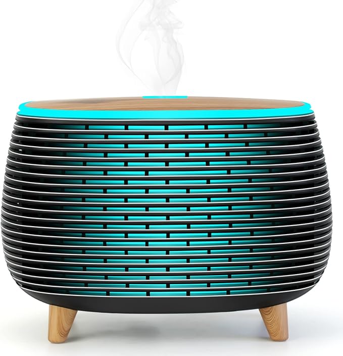 Diffuserlove Diffuser Essential Oil Diffusers 400ML Aromatherapy Air Diffuser for Home Bedroom Office Room Aroma Diffuser with 7 Color Lights Intermittent Mist Mode - Bloomnest