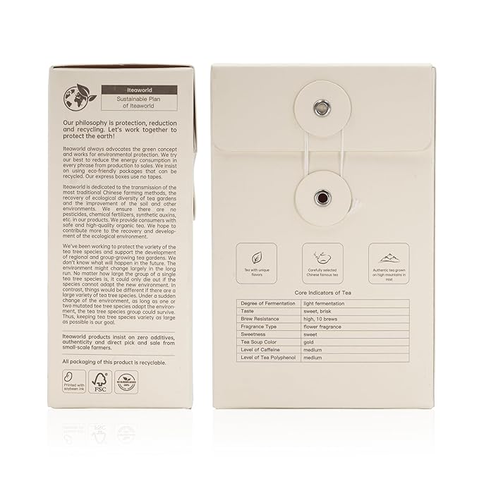 iTeaworld China Lapsang Souchong Loose Leaf Black Tea No smoky flavor smooth light floral and fruity aroma 100g Free 20 Tea Bags - Bloomnest