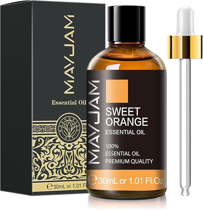 Sweet Orange Essential Oil 30ML/ 1.01FL.OZ, MAYJAM Pure Aromatherapy Sweet Orange Oil for Massage, Diffuser, Soap Making, Long Lasting Scents - Bloomnest