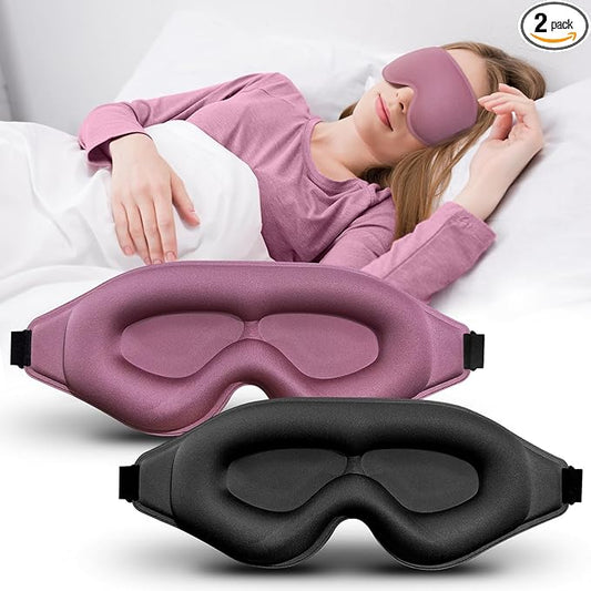 3D Advanced Eye Mask for Sleeping，Ultra Delicate Soft Skin Friendly Eye mask，100% Blackout Sleep Eye Mask for Sleep, Eyelash Extension Sleep mask - Bloomnest