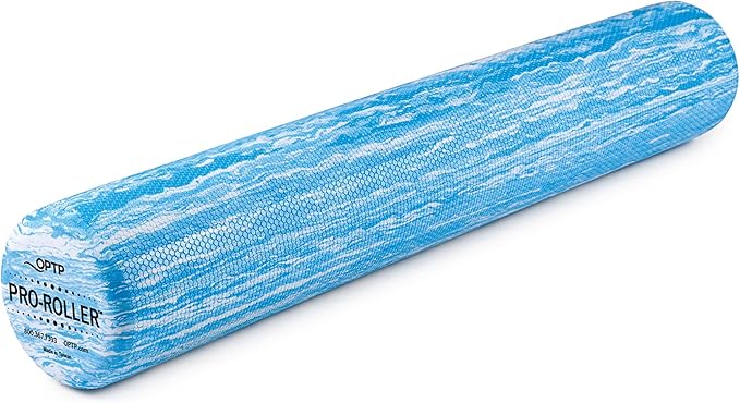 OPTP PRO-ROLLER Standard Density Foam Roller - Durable Roller for Back Massage, Deep Tissue Foam Roller Exercises, Stretching, Fitness, Yoga and Pilates - 36 Inches by 6 Inches, Blue - Bloomnest