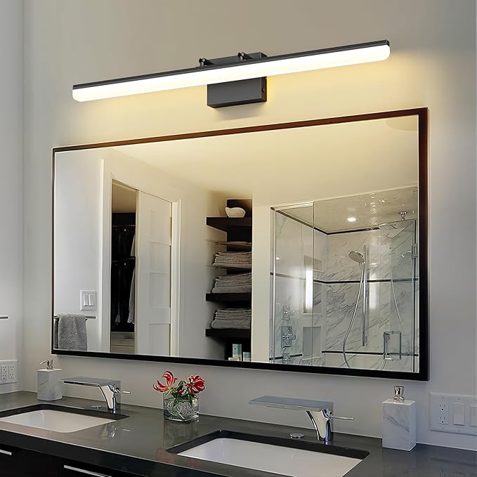 Black Vanity Light 31.5" Long 24W LED Bathroom Light Bar with 5CCT Adjustable Modern Bathroom Vanity Light Fixture for Mirror, Powder Room, Bedroom, Apartment, Hotel - Bloomnest