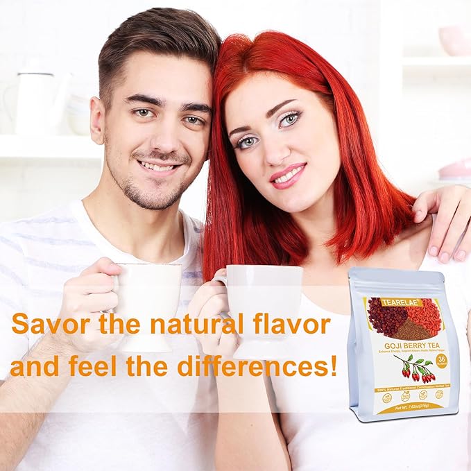 TEARELAE - Five Flavors Goji Berry Tea Bags - 6g x 36 Count - Traditional Herbal Tea Combination For Men - Non-GMO - Caffeine-free - Restore Passion & Digestion Support - Bloomnest
