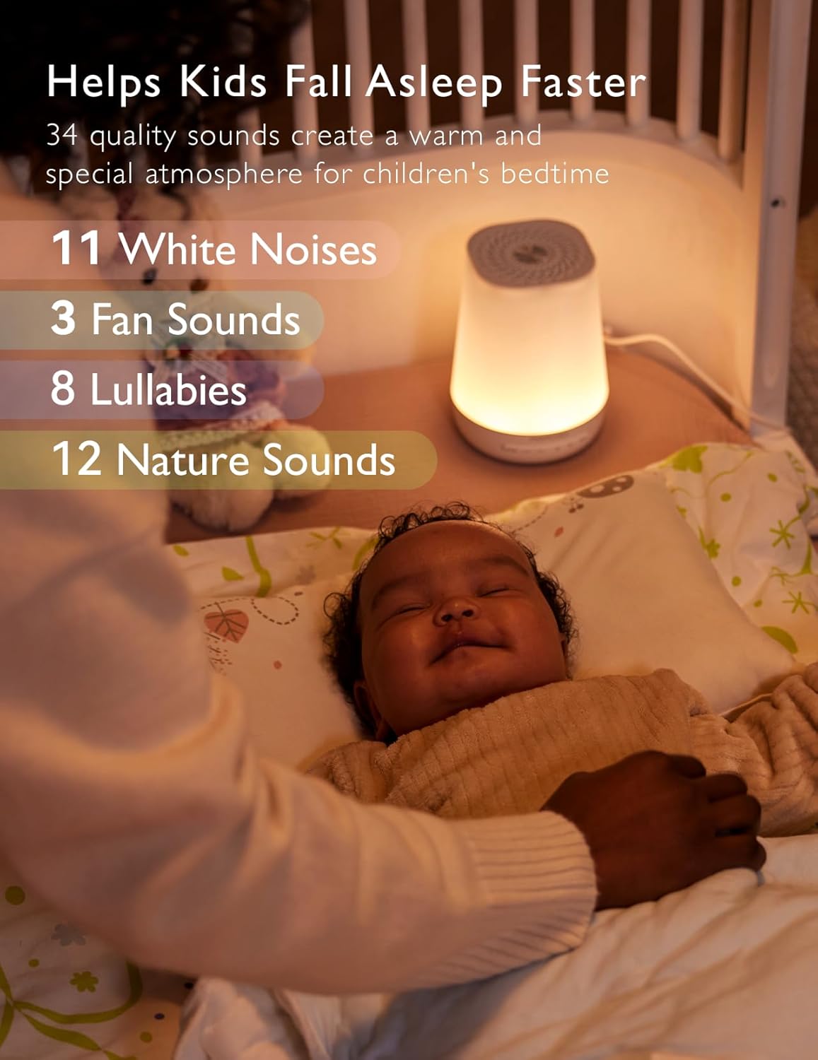 Baby Sound Machine, Momcozy White Noise Machine for Baby Sleeping with Night Light, Toddler Sleep Trainer with 34 Soothing Sounds, Timer, App Remote Control, Personal Sleep Routine (Blue)