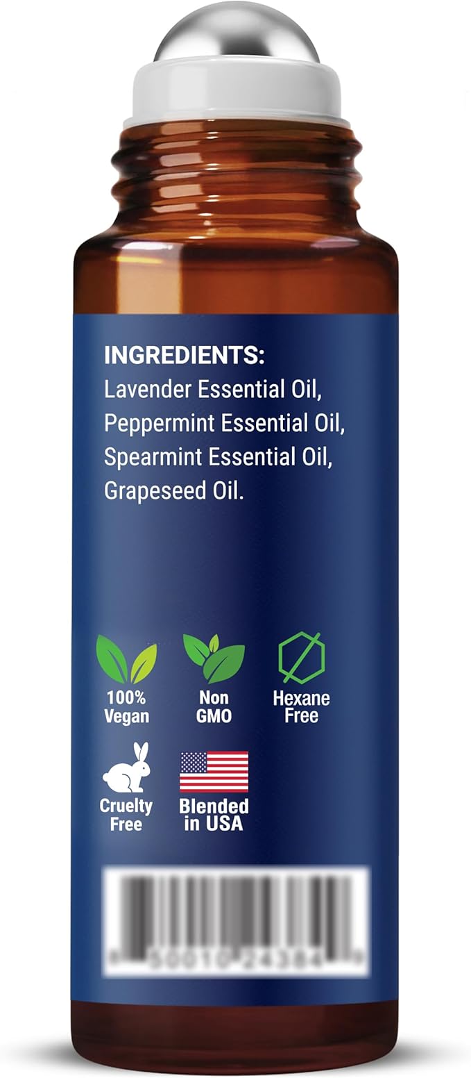 Head Calm Essential Oil Roll-On 10 ml - Soothing Migraine Roller Ball for Headache Relief - Pure Natural Essential Oils - Nexon Botanics - Bloomnest