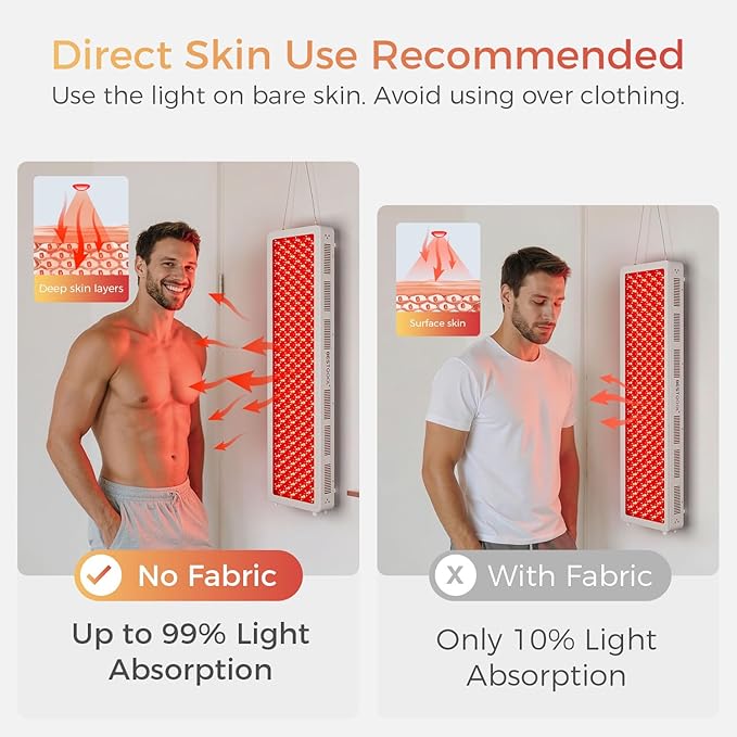 BestQool Red Light Therapy Device for Body, Face. 4 Wavelengths Full Body Near Infrared Therapy Lamp, Dual Chip 200 Elite Grade LEDs, High Power Red Light Panel at Home. 340W. Bestqool