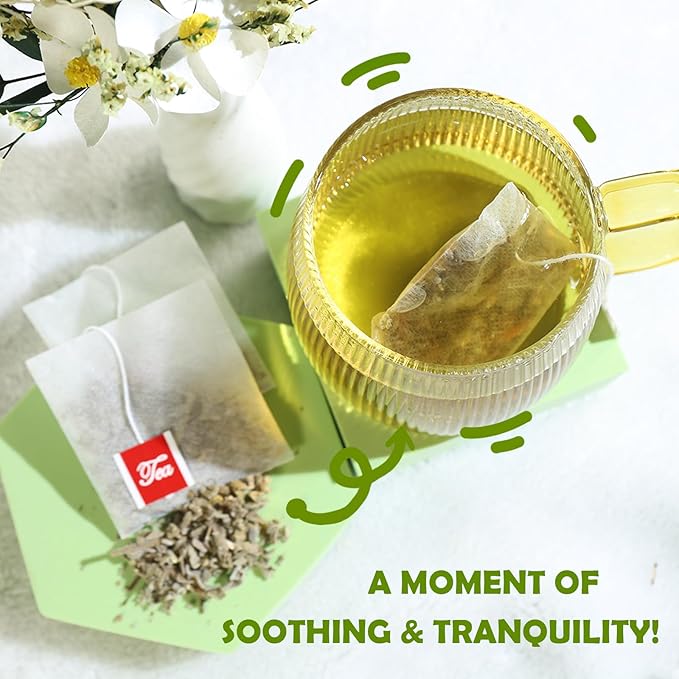 TEARELAE - Premium Sage Leaf Tea Bags - 1.5g x 40 Count - Natural Cut & Sifted Sage Herb Salvia Officinalis - Non-GMO - Caffeine-free - Digestion Support & Breath Support - Bloomnest