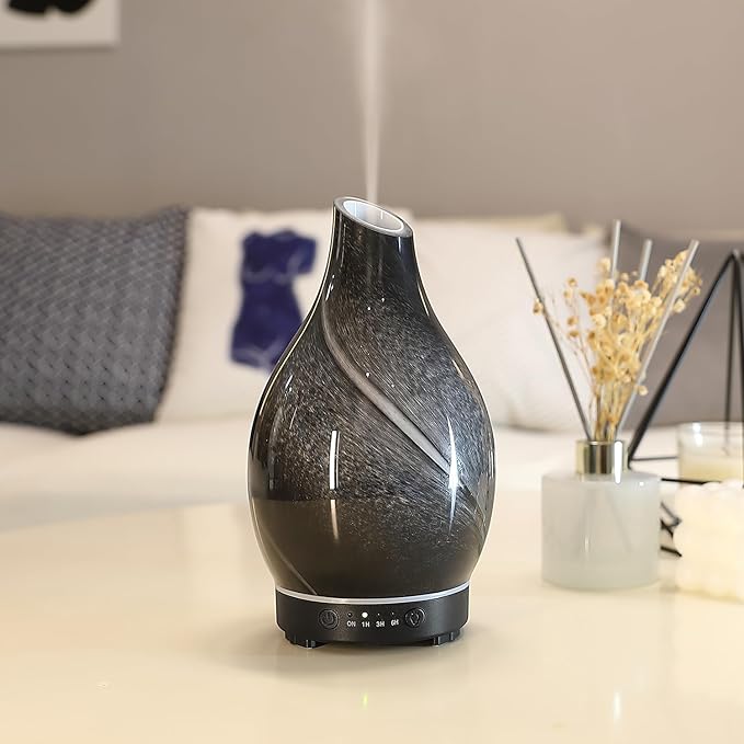 Star River Aromatherapy Diffuser - 160ml Ultrasonic Essential Oil Diffuser with 7-Color LED Night Light, Cool Mist Humidifier, Intermittent Mode & Auto Shut-Off for Home, Gift - Bloomnest