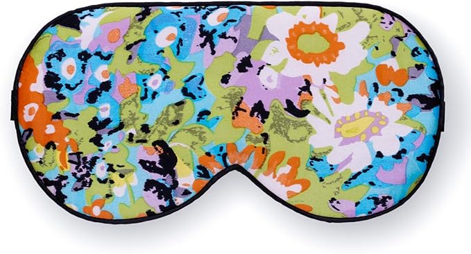 Maxfeel 100% Pure Silk Eye Mask - Sleep Eye Cover in Printed Colors (#17) - Bloomnest