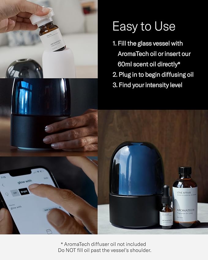 AromaTech AromaDream Scent Diffuser for Essential Oil Blends & Fragrances – Cold-Air Diffusion Scent Machine w/Bluetooth for Home, Bathroom, Bedroom, Boutiques, Spa – Nebulizing Diffusion System - Bloomnest