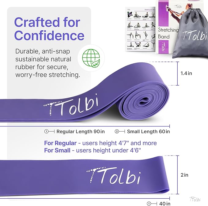 Premium Stretch Bands for Dancers - Flexibility & Ballet Stretching Band, Dance Equipment for Splits & Strength, Ideal Gifts for Ballet, Gymnastics, Cheerleading, Yoga and Pilates Training Stuff - Bloomnest