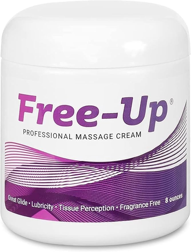 Free-Up-Professional Massage Cream, Fragrance-Free, Great Glide, Lubricity, Tissue Perception, Perfect for Physical Therapy, Massage Versatile, Non-Greasy, 8 Oz Jar - Bloomnest