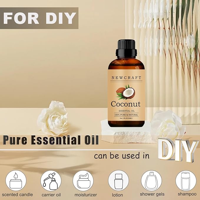 Coconut Essential Oils, 100% Pure and Natural Essential Oil for Aromatherapy Diffuser - Coconut/1 Fl Oz NewCraft