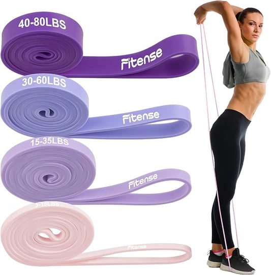 Pull Up Bands, Fitense Resistance Bands Set with Door Anchor, Stretching Assist Band, Portable Exercise, Muscle Training, Physical Therapy, Exercise Workout Bands for Working Out for Women - Bloomnest