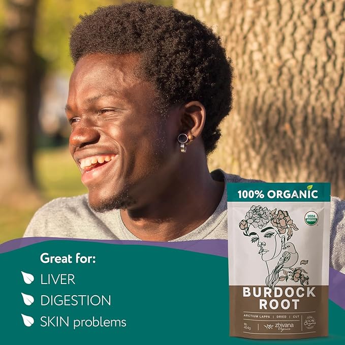 Super Value Pack 10 LB - Organic Burdock Root Tea - Greater Burdock Root Herb - Digestion, Liver Support, Fluid Balance, Healthy Skin - Bloomnest
