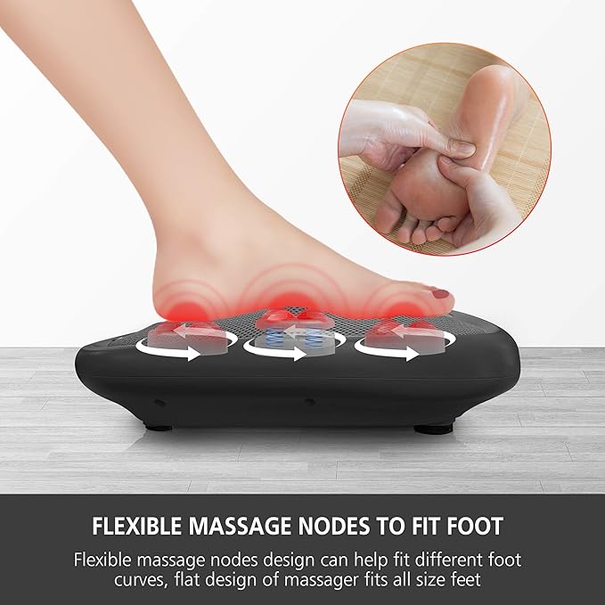 COMFIER Shiatsu Foot Massager with Heat- Kneading Foot & Back Massager with Washable Cover, Feet Warmer for Men,Women, Electric Feet Massager Machine for Plantar Fasciitis,Foot - Bloomnest