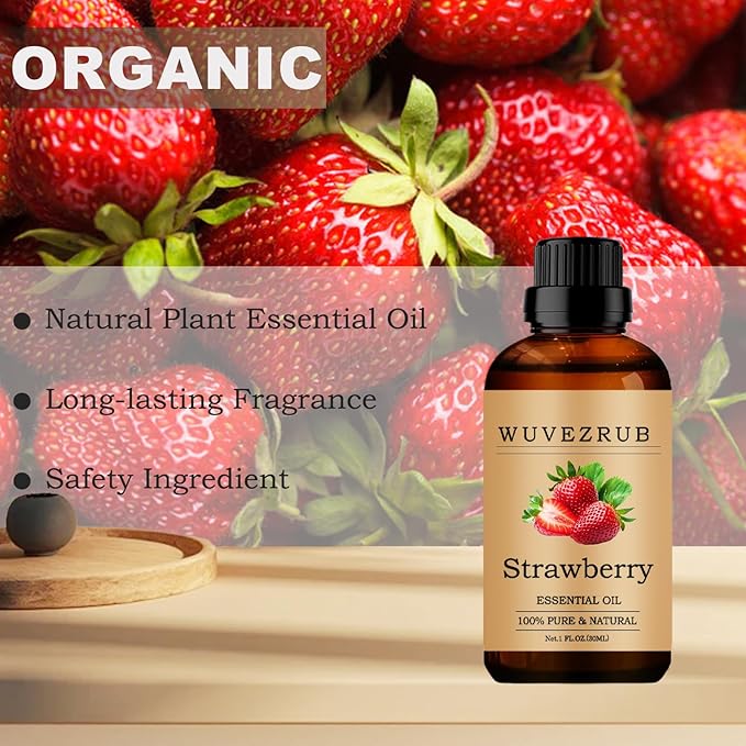 Strawberry Essential Oils, 30ML Pure and Natural Essential Oil for Aromatherapy Diffuser - Strawberry /1 Fl Oz - Bloomnest