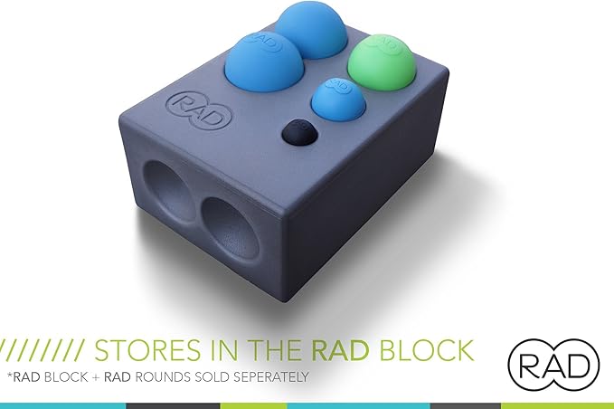 RAD Stiff Peanut Massage Ball – High Density Yoga Deep Tissue Roller Ball – Myofascial Release for Back, Neck, Feet, Psoas & Spine – Suboccipital & Thoracic Trigger Point Therapy