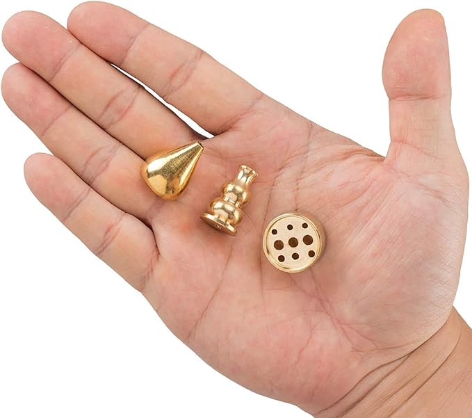 Brass Incense Holder 3 Styles, Incense Cone Burner, Coil Incense Holder, Incense Stick Holder (6 Pieces) - Bloomnest