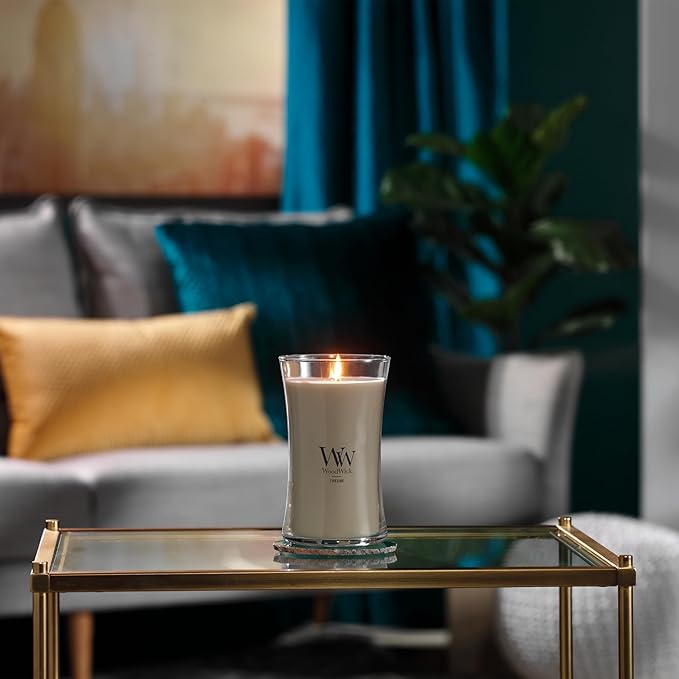 WoodWick Large Hourglass Fireside Candle Premium Soy Blend Wax Crackles as it burns Perfect for Gifting - Bloomnest