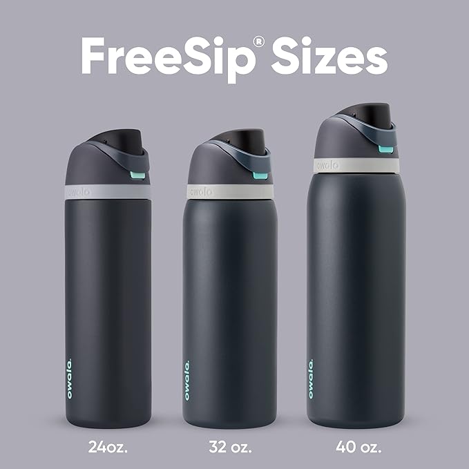 Owala FreeSip Insulated Stainless Steel Water Bottle with Straw, BPA-Free Sports Water Bottle, Great for Travel, 40 Oz, Denim Owala