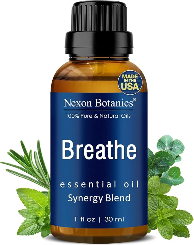 Breathe Essential Oil Blend 30 ml - Breath Sinus Relief with Menthol Oils - for Humidifiers, Diffusers, and Aromatherapy - Nexon Botanics - Bloomnest