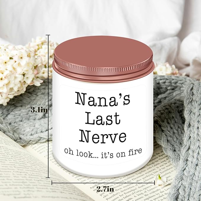 Homsolver Nana Gifts from Grandkids, Birthday Christmas Valentines Mothers Day Gifts for Nana,Nana's Last Nerve Scented Candle - Bloomnest