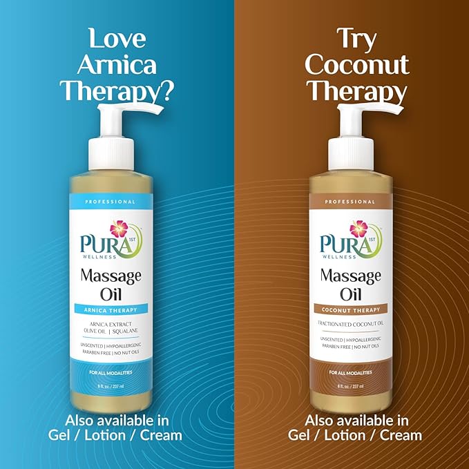 Wellness Professional 8oz Arnica Oil, 8oz, Massage Oil, Unscented Deep Tissue, Arnica, Hypoallergenic Arnica Oil for Physical Therapy and Muscle Recovery - Bloomnest